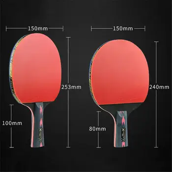 2 buc Actualizat de 5 Stele de Carbon Racheta de Tenis de Masă a Stabilit Usoare Puternic Ping Pong Bat cu un Bun Control