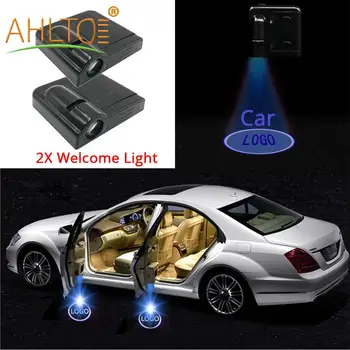 2 buc Auto Universal Ușă fără Fir Led de bun venit de Proiecție a Luminii, Lampa Pentru Portiera cu Lumina Laser Atmosfera Lumini Decorative
