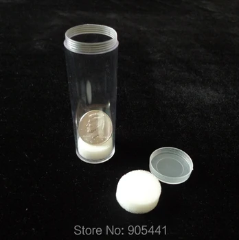 2 buc Clar Rotund din Plastic Monedă Tuburi Similare Jumătate de Dolar cu Diametrul de 32 mm Transport Gratuit