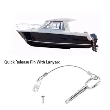 2 buc Eliberare Rapidă Pin Cu Șnur Pentru Barca Bimini Top Punte Balama Marin Hardware din Oțel Inoxidabil de Canotaj