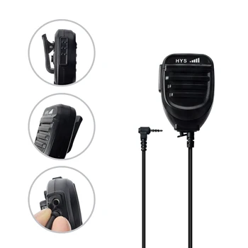 2 BUC HYS Portabil Difuzor-Microfon 1 Pin Umăr Difuzor Microfon pentru Baofeng UV3R BF-T1 Walkie Talkie