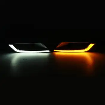 2 buc LED DRL Lumini de Zi de Funcționare a Lămpii ABS Semnal de Lumină Două Culori pentru Ford Ranger Wildtrak T6 MK2 2016-2018