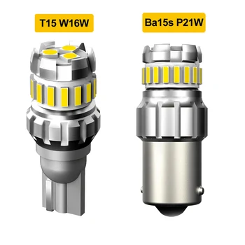2 buc LED P21W BA15S 1156 T15 W16W Bec LED Lumina de Parcare DRL Înapoi Lămpii de Marșarier pentru Kia Rio VW Passat, Toyota, Mazda CX-5 Honda
