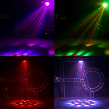 2 buc LED-uri 18x12W RGBW de Albine Ochi în Mișcare Cap Par Lumina Obiectiv Rotativ Vârtej Fascicul de Spălare de Teatru Biserica DJ Petrecere Etapa de Iluminat