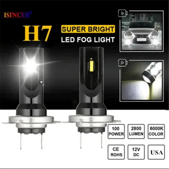 2 BUC LED-uri Auto de Mare Putere H7 Faruri LED 100W 6000K LED 1860 2SMD H1H4 H8 H11 LED proiectoare Ceata Bec faruri Auto pentru Auto 12V