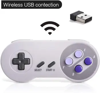 2 buc/lot 2.4 GHz Wireless USB Controller Compatibil cu Super Jocuri Famicom USB Clasic Controler Joypad Joystick-ul pentru Windows