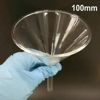 2 buc/lot Diam 100mm Clar pâlnie de Sticlă cu drept de sus GÂT SCURT pentru teste de Laborator