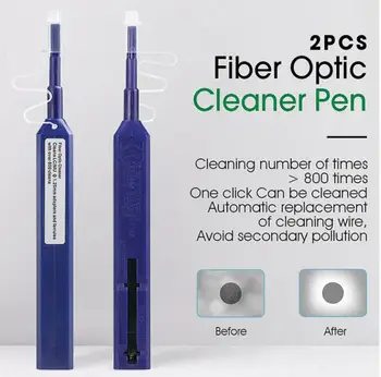 2 BUC/lot LC/SC/FC/ST One-Click Cleaner Instrument de 1,25 mm și 2,5 mm de Fibra Optica de Curățare Pen
