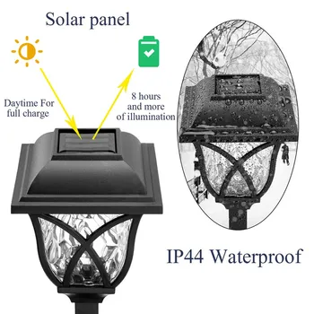 2 Buc/lot LED-uri Alimentate Solar, Grădină cu Gazon, cu Lămpi Durabil Impermeabil Peisaj Lumini Cale în aer liber, Lumini Curte Decor Terasă