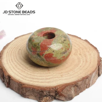 2 buc/Lot Naturale Agat Piatră de Jad, Cuarț Gaură Mare Piatră prețioasă Margele Forma Rotunda pentru a Face Bijuterii Femei Bratari DIY Accesorii