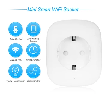 2 BUC/Lot SA-P202A WIFI Smart Socket Priză de Control Vocal pentru Amazon Alexa Google Acasa IFTTT Smart Home Plug Prize de Putere Adaptor