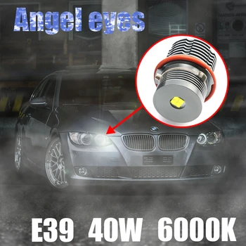 2 buc Luminoase 80W LED Marker Angel Eyes Becuri Lampa pentru BMW E87 E39 M5 E60 E61 E63 E64 M6 E65 E66 E83 X3 X5 E53 2000-2008