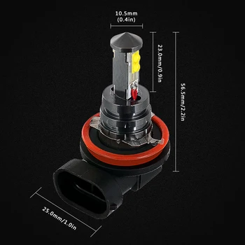 2 buc Mașină de Ceață cu LED-uri Bec DRL Daytime Running Lamp H11, H8 Pentru jeep Compass 2011-2017 6000k Alb accesorii auto