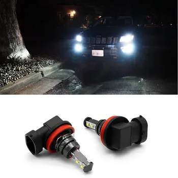 2 buc Mașină de Ceață cu LED-uri Bec DRL Daytime Running Lamp H11, H8 Pentru jeep Compass 2011-2017 6000k Alb accesorii auto