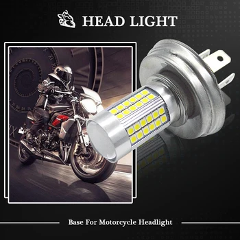 2 buc Motocicleta P45T High/Low Bixenon Fascicul Faruri LED Lampa pentru Scuter Moped Alb 12W LED, 6V 10-30V CONDUS Motocicleta bec
