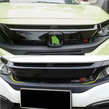 2 BUC Net Față de Modificat Grila Neagra Tapiterie Benzi de Acoperire Pentru Honda Civic 2019-2020 Type-R de Stil