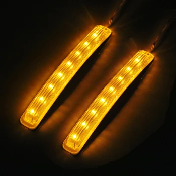 2 BUC Oglinda Retrovizoare Auto Lampă de semnalizare cu LED Lumina de Semnalizare FPC Auto Sursă de Lumină de Chihlimbar Galben de Lumină Moale Stips Auto-styling