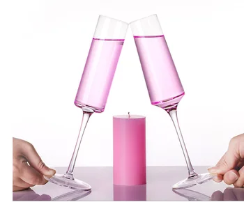 2 BUC Plumb sticla de cristal Flaut Pahar de Șampanie Cupa Pahar de Vin Roșu Vin de Desert Cocktail de Sticlă sticlă de Sticlă, petrecere, cadou cana