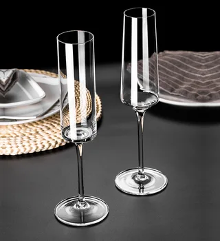 2 BUC Plumb sticla de cristal Flaut Pahar de Șampanie Cupa Pahar de Vin Roșu Vin de Desert Cocktail de Sticlă sticlă de Sticlă, petrecere, cadou cana