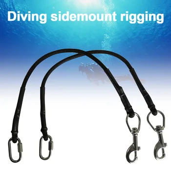 2 buc Scenă Trupa de Scuba Diving Sporturi de Tachelaj Kit Coarda Elastica Rezervor Subacvatice Sidemount Universal Sticla Bungee Cu Snap Hook