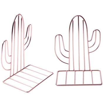 2 BUC/Set Creativ Cactus de Metal în Formă de Suporturi de carte Carte de sustinere Organizator Birou de Depozitare Suport Raft
