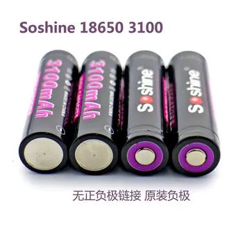 2 buc/set Soshine 3100mAh 18650 3.7 V Li-ion Baterie Reîncărcabilă Litiu Cu Protejat + Baterie Caz