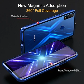 2 buc Sticla Magnetic caz Pentru Huawei Honor 9X Caz Onoare 9 X pe honor9x hnor x9 STK-LX1 Global telefon Premium Acoperă coque
