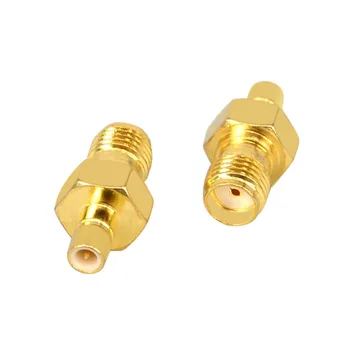 2 Bucati RF Coaxial Coaxial Adaptor SMA female to SMB masculin Conector RF Drept Alamă, Placare cu Aur Conector