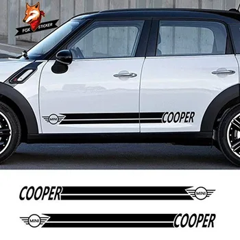 2 bucăți de vinil grafică de calitate premium Vehicul Decalcomanii dungi laterale a corpului decal autocolant auto styling Pentru Mini Cooper