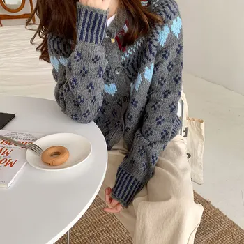 2 culori 2020 coreean ins stil design tricotate pulovere cardigane femei sacouri scurte, paltoane femei (X1631)