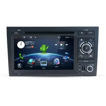 2 Din Radio Auto Android 10.0 Pentru Audi A4 Stereo Auto Navigatie GPS DVD CD Disc BT SWC RDS Carplay DAB Camera AUX