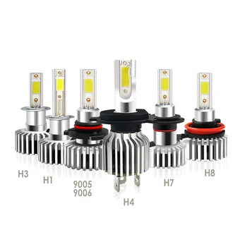 2 fiole anti-erreur h11 60W LED-uri Auto Bec Far Kit de Înaltă/Fascicul Bec de ceață Lumina Alba 6000K H1 H10 9005 9006 H4 H7 H8 H11