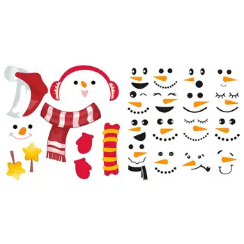 2 Foi Detașabile om de Zăpadă Ușa Autocolant Autocolante de Perete Shopwindow Autocolant de Perete Poster pentru Festival Petrecere de Crăciun