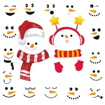 2 Foi Detașabile om de Zăpadă Ușa Autocolant Autocolante de Perete Shopwindow Autocolant de Perete Poster pentru Festival Petrecere de Crăciun