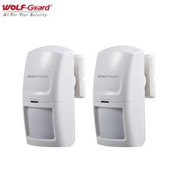 2 x Wolf-Guard Senzor de Miscare PIR Wireless Alarma Detector pentru Acasă de Securitate Sistem de Alarma 3G/GSM Panou de Alarmă 433MHZ