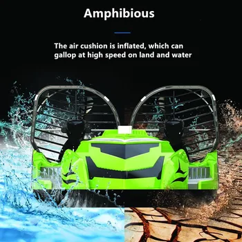 2 ÎN 1 Amfibii Masina de Drift Apă și Terenuri de Conducere 2.4 G Control de la Distanță Hovercraft Stunt Car rezistent la apa cu Barca cu motor de Masina de Curse cu Barca
