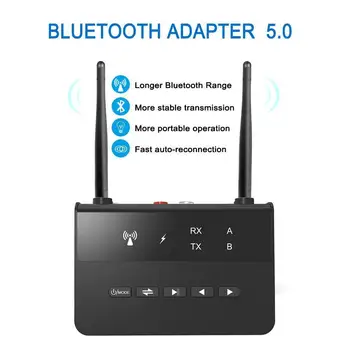 2 În 1 CSR Adaptor Audio 80M Gama Bluetooth 5.0 Receptor Transmițător Audio de 3,5 mm TX RX RCA Wireless Bluetooth Dongle TV Pentru PC