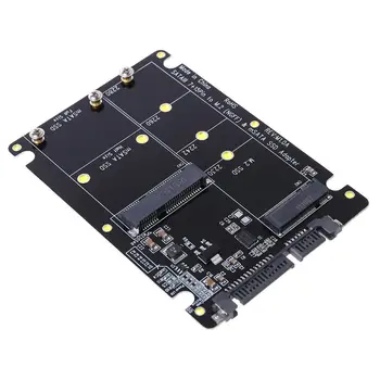 2 În 1 de unitati solid state M. 2 B+M pentru Mini PCI-E sau mSATA SSD la SATA III Adaptor de Card pentru Full Msata SSD/ 2230/2242/2260/22x80 M2
