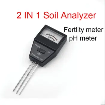 2 în 1 Tester de PH-ul Solului Fertil de Plante Fertile Metru Analizor cu 3 Sonde pentru Gradinarit Flori Culturi Instrument