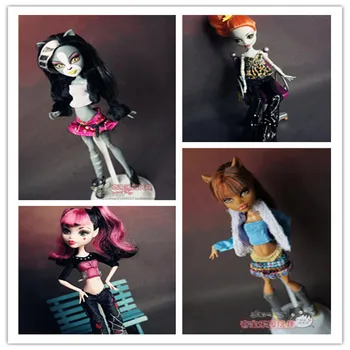 20 buc/lot Monstru Haine de Moda,de Înaltă Calitate, Originale, Haine, Rochii, Accesorii Pentru Monster High Doll Party