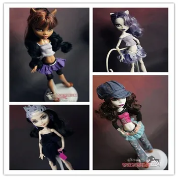20 buc/lot Monstru Haine de Moda,de Înaltă Calitate, Originale, Haine, Rochii, Accesorii Pentru Monster High Doll Party