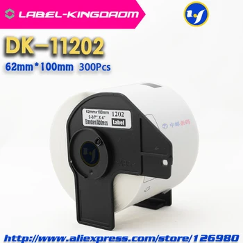 20 Refill Role Compatibile DK-11202 Eticheta 62mm*100mm 300Pcs Compatibil pentru Brother Imprimantă de Etichete Hârtie Albă DK11202 DK-1202