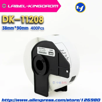 20 Refill Role Compatibile DK-11208 Eticheta 38mm*90mm 400buc Compatibil pentru Brother Imprimantă de Etichete Hârtie Albă DK11208 DK-1208