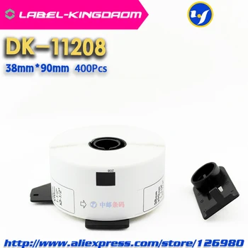 20 Refill Role Compatibile DK-11208 Eticheta 38mm*90mm 400buc Compatibil pentru Brother Imprimantă de Etichete Hârtie Albă DK11208 DK-1208