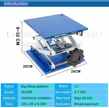 20 x 25 CM Big blue manual, platformă de ridicare,ridicare masă,laborator de masă de ridicare,de Laborator platformă de ridicare,de laborator instrument