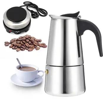 200/450ml din Inox Ibric de Cafea Espresso cu Cafea Filtru Filtru de Cafea cu aragaz Electric, Filtru de Băutură Cafetiere