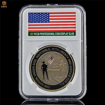 2001-NE World Trade Center din 11 septembrie Atacuri Militare americane Provocare Monedă Comemorativă de Colectare W/PCCB Titular