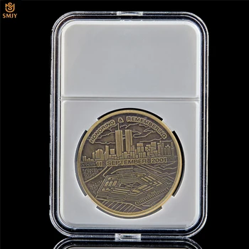 2001-NE World Trade Center din 11 septembrie Atacuri Militare americane Provocare Monedă Comemorativă de Colectare W/PCCB Titular