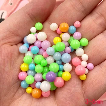 200g Multicolor Bomboane Macaron Bean Pentru Ambarcațiuni DIY Face Mici Drăguț Plastic klei Accesorii de Cristal Noroi Noroi Material de Umplutură