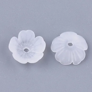 200pcs Forma de Floare Mată Transparentă Șirag de mărgele Acrilice Capace pentru a Face Bijuterii DIY Brățară Colier Accesorii Concluziile